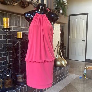 Cache brand Coral, halter and lined drop waist top. Size 12